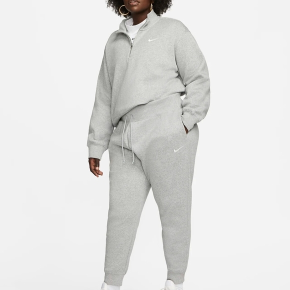 Nike Womens High Waisted Fleece Joggers Plus Size - Picture 3 of 13